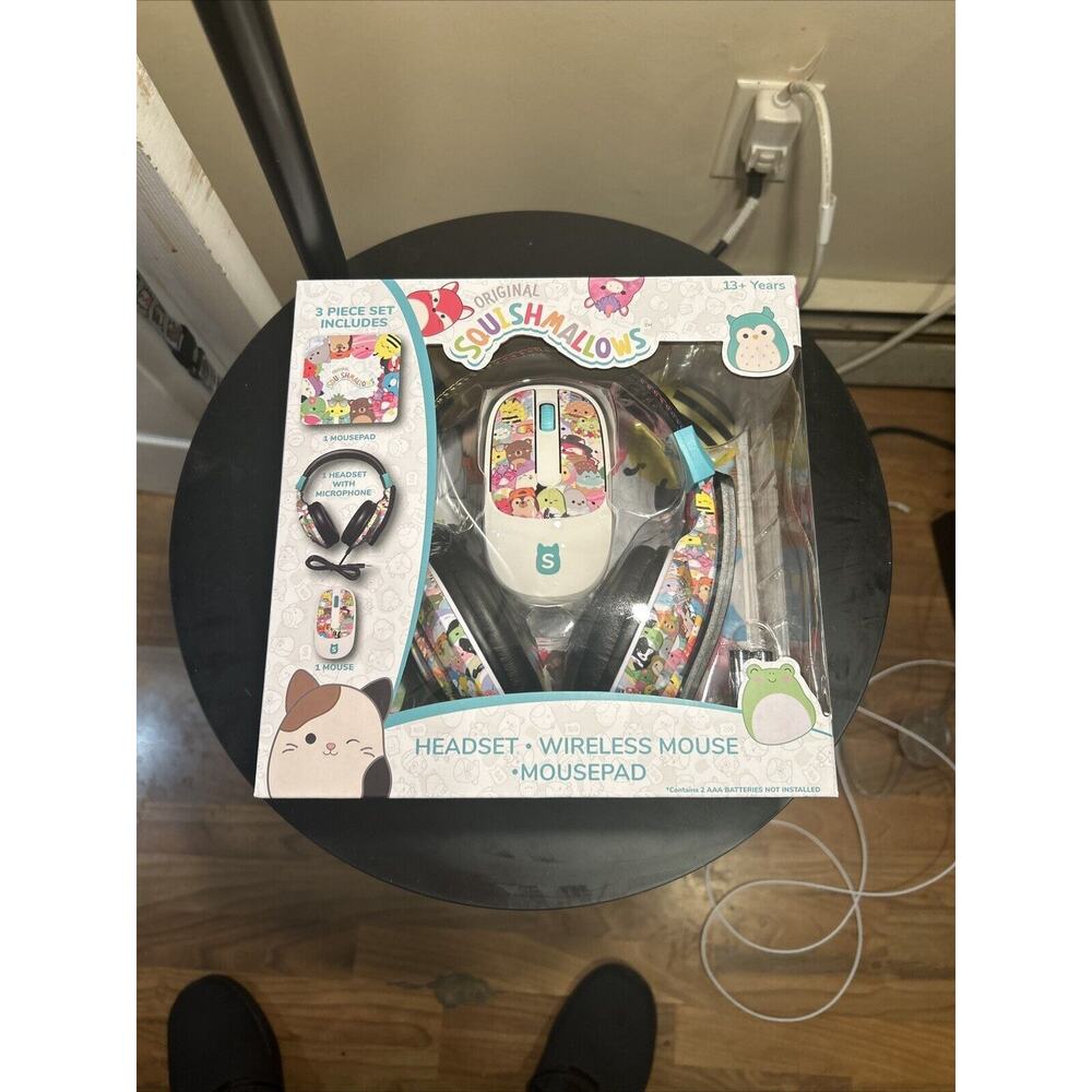 Squishmallows Headsets, Wireless Mouse And mouse pad Tech Bundle